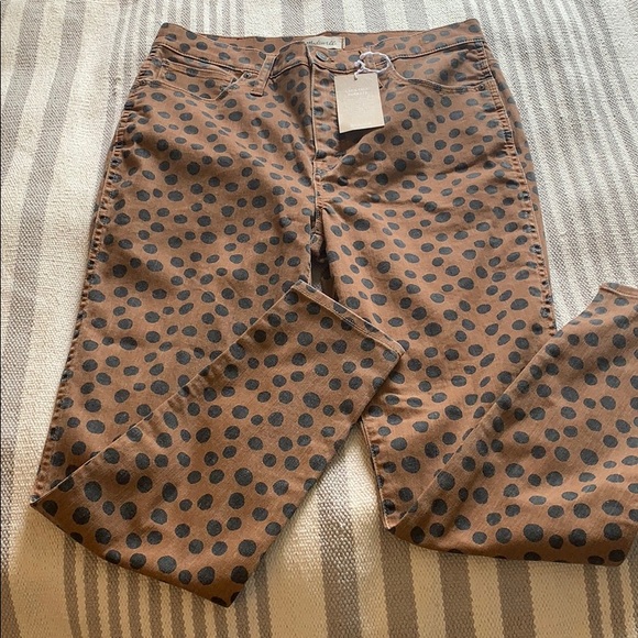 Madewell Denim - Madewell Leopard Dot Highrise Skinny Jeans- Sz 31